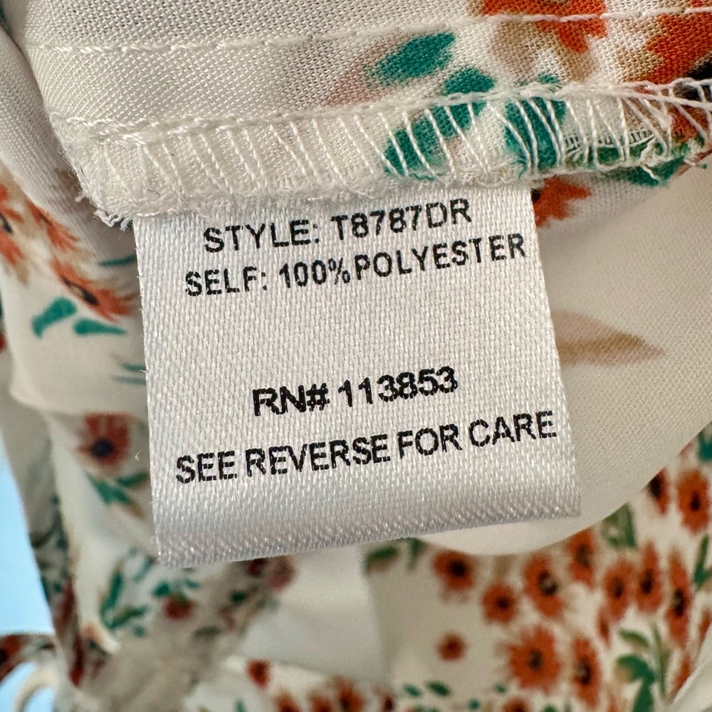 Sugarlips Floral Ruched Drawstring Top | Size XS - Picture 5 of 6